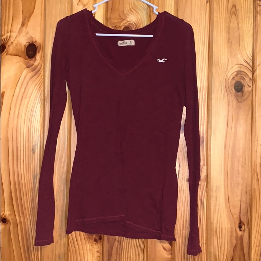 🌸Red long sleeve shirt